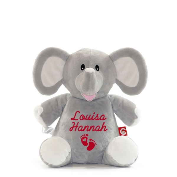 Elefant Stofftier bestickt mit Namen